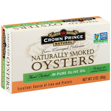 Crown Prince Natural, Naturally Smoked Oysters, In Pure Olive Oil, 3 oz (pack of (Best Oysters In Tomales Bay)