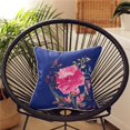 thumbnail image 1 of HomeRoots 399371 Blue & Pink Floral Printed Throw Pillow, Multi Color, 1 of 1