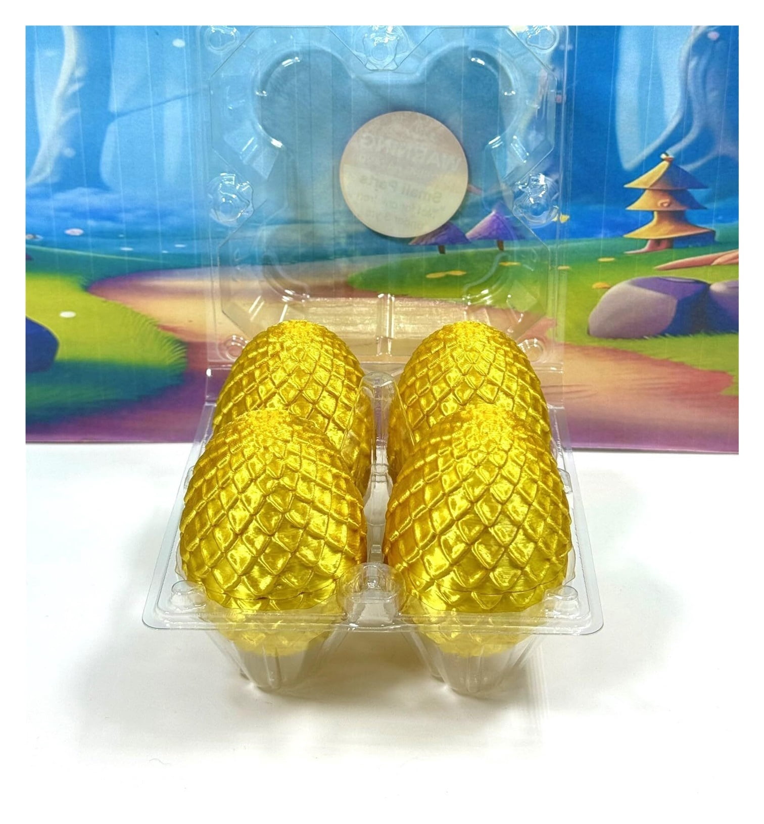 4pcs 3D Printed Articulated Golden Axolotl with Eggs, Fidget Axolotl Fidget Executive Desk  Home Decor