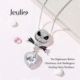 thumbnail image 4 of Jeulia Jack Skellington and Sally Necklace 925 Sterling Silver The nightmare before Chirstmas Heart Pendant Necklace Skull Spider Skeleton Tarantula Halloween Jewelry Romantic Jewelry Gift, 4 of 6
