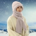 thumbnail image 3 of Integrated Thermal Ear Cap Windproof Knit Hat and Scarf for Winter Comfort, 3 of 3