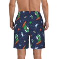 thumbnail image 3 of Naloa Dinosaur Astronaut Men's Beach Shorts, Surfing shorts, Swim trunks, Quick Dry Swim Trunks for Surfing Beach Fun - Medium, 3 of 9