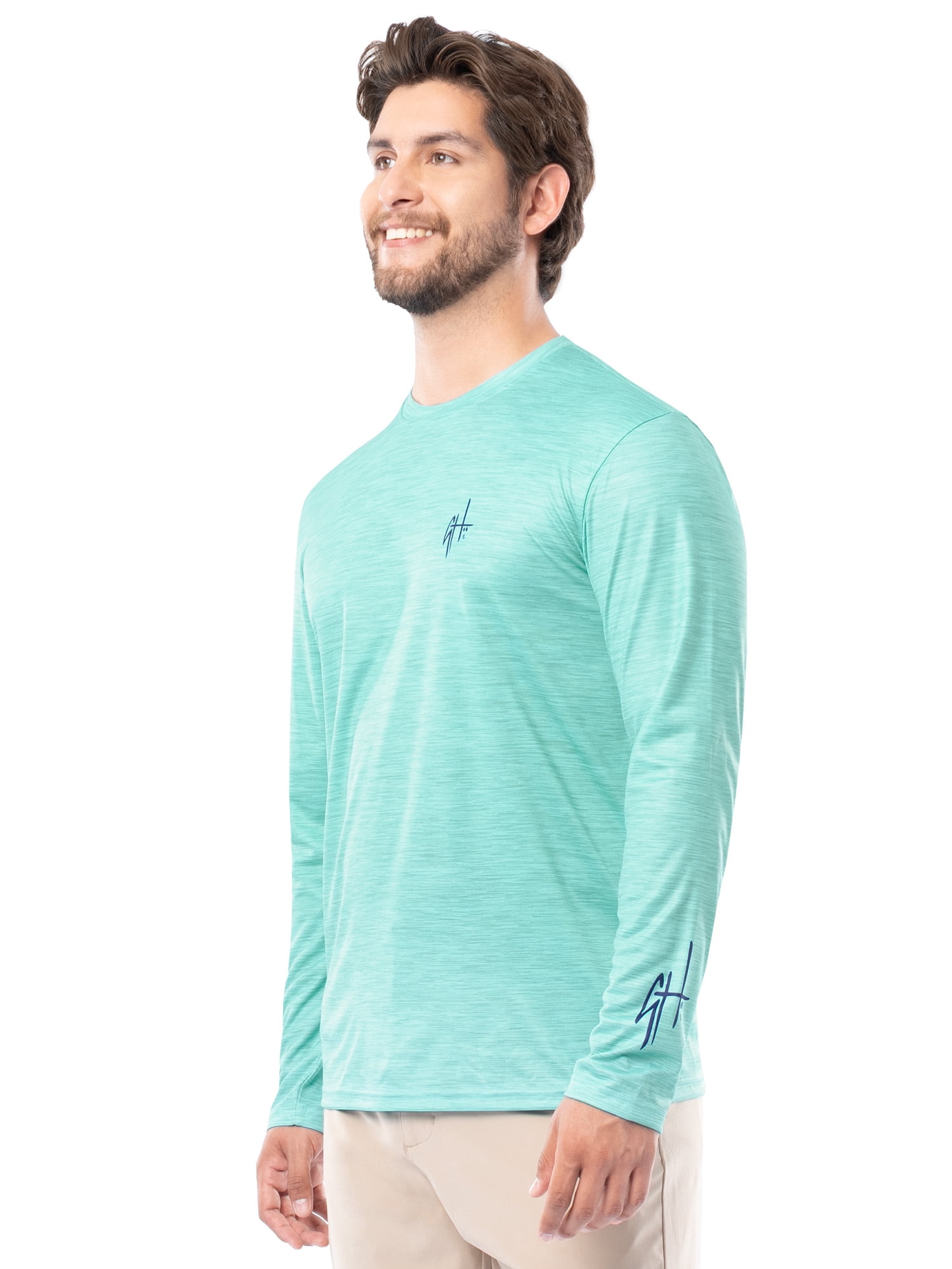 GH BY GUY HARVEY Men's Long Sleeve Sun Protection Top Sizes M-2XL