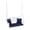 Blue, variant on Pemberly Row Wicker Porch Swing in White with Orange Cushion