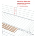 thumbnail image 4 of Bellemave Full Size Loft Bed with Staircase and L-shaped Desk Industrial Metal Loft Bed with Dresser Wardrobe and Guardrails Full Loft Bed Frame for Teen, No Box Spring Needed, White, 4 of 12