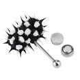 thumbnail image 2 of WALFRONT 3Types Vibrating Tongue Ring Stud Barbell Stainless Steel Body Piercing Jewelry, Tongue Stud, Stainless Steel Tongue Ring, 2 of 6