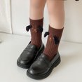 thumbnail image 6 of Toddler Girl Socks with Dog Ears Cute Puppy Ribbed Crew Sock Soft Cotton Breathable Cartoon Animal Socks*1pc, 6 of 7
