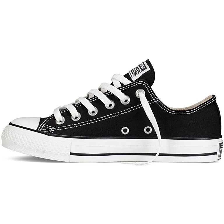 Converse Chuck All Star Canvas Low Top Sneaker, Black/White ,9.5 - Walmart.com