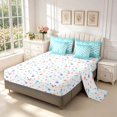 thumbnail image 3 of Manfei Modern Plaid 7-Piece Twin Bedding,Glossy Drip Bedding Comforter Set,Teal Blue,Colorful Stars Reversible, 3 of 7