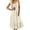 Beige, variant on Kaemgyyd Sundresses for Women Cotton Linen Scoop Neck Ruffle Hem Midi Dresses Spaghetti Strap Flowy Cami Dresses for Beach