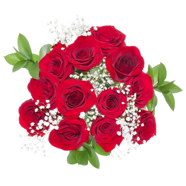 Red Rose Bouquet One Dozen No Vase Walmart Com Walmart Com