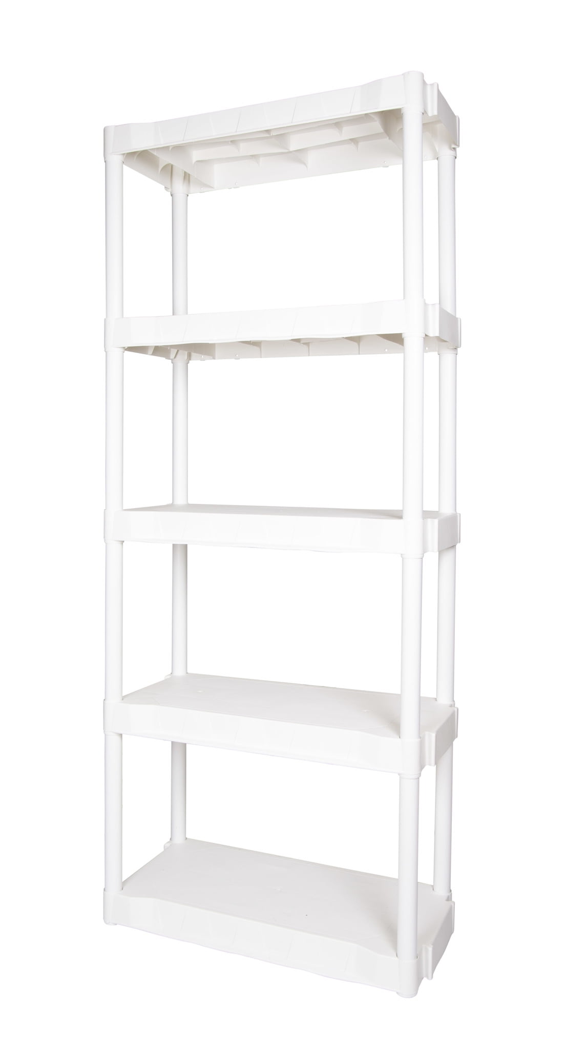 Plano X X Garage Shelf HD Plastic Storage Unit, White, 375 Lb Capacity