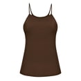 thumbnail image 4 of CAIXIA Tank Tops for Women Workout U Neck Cute Sleeveless Shirts Ribbed Knit Racerback Cami Shirts Slim Fit Camisole Vest Casual Summer Clothes 2026,Coffee, 4 of 4