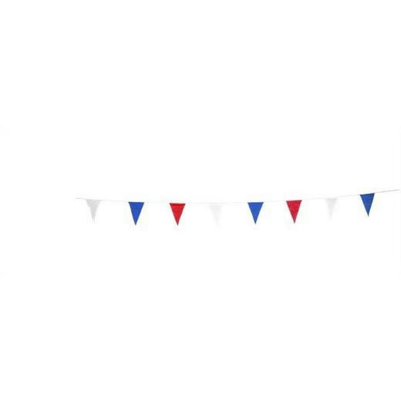 France Pennant Garland (Bunting) 10 meters Red, White and Blue 3 Pack
