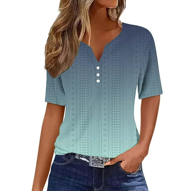 Birdeem Blouses pour Femmes T-Shirt à Col en V Uni pour Femmes