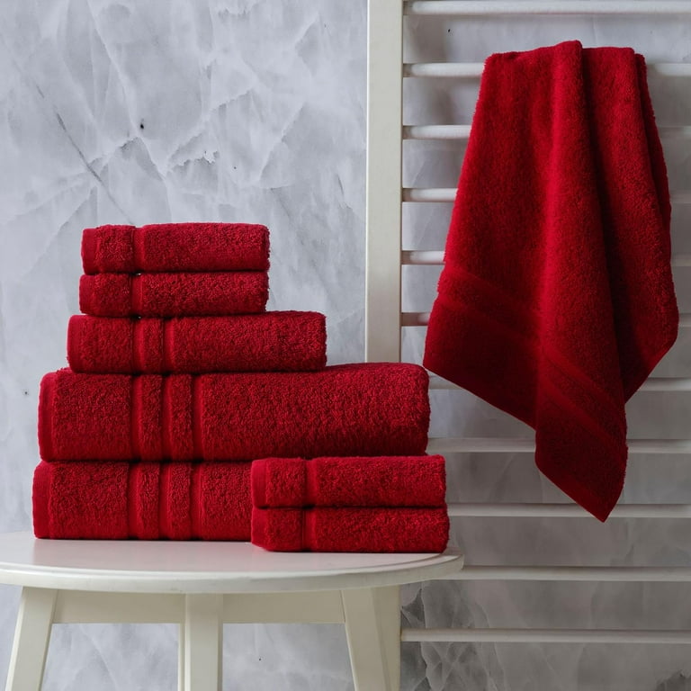 Hammam Linen Burgundy Hand Towels Set of 4 – Luxury Cotton Hand Towels for  Bathroom – Soft Quick Dry Towels 