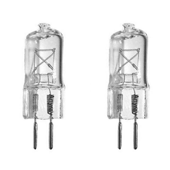 Anyray A1606Y (2)-bulbs 75 Watt G6.35 120V 75W GX6.35 110 Volt 75Watt Bi Pin T4 Halogen Light Bulb