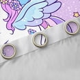 thumbnail image 4 of Erosebridal Chic Unicorn Curtains for Living Room,Cartoon Rainbow Blackout Curtains Set of 2(38x45),Multicolor Stars Curtains and Drapes(38x45) For Girls,Breathable Room Decoration, 4 of 6
