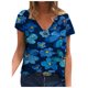 thumbnail image 1 of Moda Mujer Cuello en V Manga corta Impresión Jersey Blusas sueltas Tops Camiseta OAVQHLG3B Store lin121212, 1 of 4