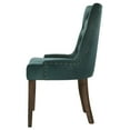 thumbnail image 5 of Set of 4 Upholstered Mid Century Dining Chair, Luxurious Single Dining Chair with Solid Wood Legs (Green), 5 of 11
