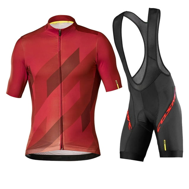 Ensemble Estival de Maillot de Cyclisme pour Homme avec Bretelles, Tenue Ropa avec Coussinet en Gel, Vélo de Montagne
