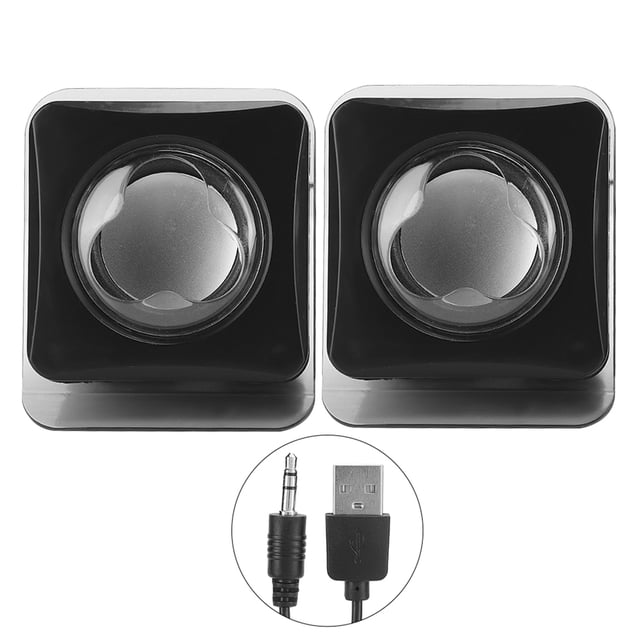 Mini USB2.0 computadora portátil de escritorio con cable estéreo música altavoz sistema de altavoces multimedia