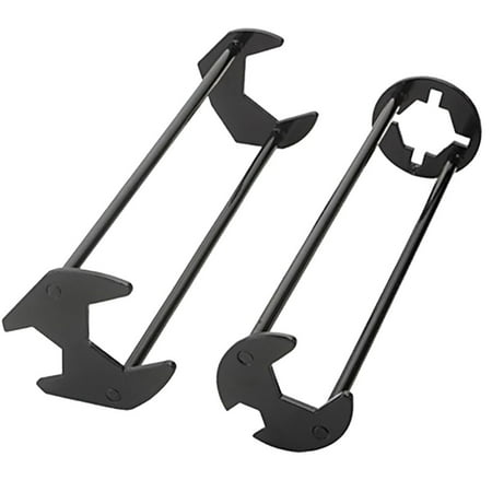 

ALSLIAO 2Pcs Multifunctional Sink Basin Wrench Faucet Hose Spanner Four-Jaw Hex Wrench