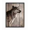 thumbnail image 2 of The Stupell Home Decor Brown Wolf Planked Look Photography Framed Art, 11 x 14, Design By Artist Kimberly Allen - Multi-Color 11 x 14, 2 of 5