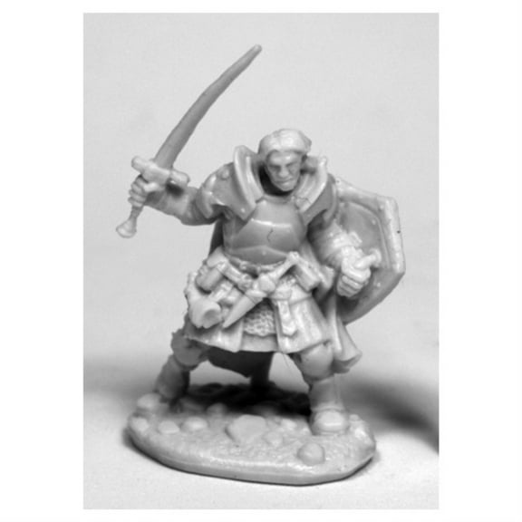 Reaper Miniatures Rheagar, Male Fighter #77467 Bones Unpainted Plastic Figure