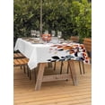 thumbnail image 3 of Outdoor Tablecloths with Umbrella Hole & Zipper, Eucalyptus Leaves Rectangle Tablecloth 52x70 Inch, Farmhouse Summer Botanical Weeping Waterproof Table Cloth, Patio/Pool/Picnic Table Covers, 3 of 8