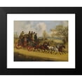 thumbnail image 2 of Henry Thomas Alken 18x14 Black Modern Framed Museum Art Print Titled - Full Tilt and Knee Deep, a Pair, 2 of 5