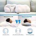 thumbnail image 2 of Nueva almohada para dormir rápido, almohada para dormir en la nube estética con enfriamiento para almohada ergonómica con forma de mariposa de espuma viscoelástica Xemadio LL-1927, 2 of 5