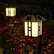 GIGALUMI Solar Path Lights, Outdoor Garden Lights , Landscape Lighting for Lawn/Patio/Yard/Walkway/Driveway (2 Pack)