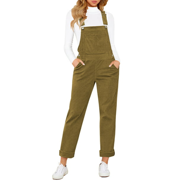 Vetinee Women's Summer Fall Overalls Pocketed Adjustable Straps ...
