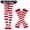 Red, variant on 1Pair Striped Over Knee Thigh High Socks, Stretchy Soft Cotton Knit Hosiery, Colorful Long Socks for Women Halloween Cosplay Party Costume Matching Red