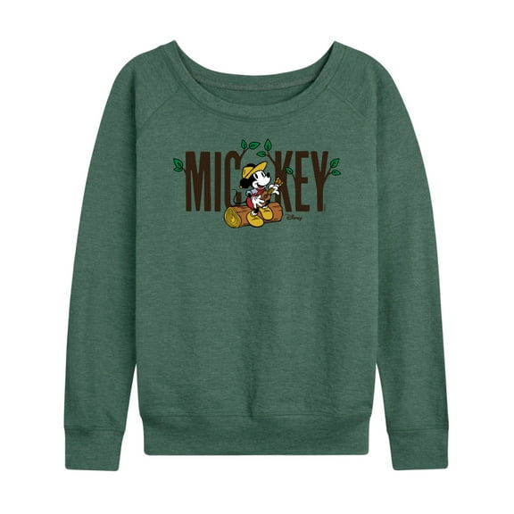 Disney - Mickey & Friends - Mickey Playing the Guitar - Women's Lightweight French Terry Long Sleeve Shirt