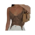 thumbnail image 2 of KOMOO Women Butterfly Corset Crop Top Lace Push Up Spaghetti Straps Vest Tank Top Aesthetic Summer Cami Tops, 2 of 3