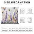 thumbnail image 6 of Nawypu Set of 2 Spring Summer Floral Throw Pillow Cover - Watercolor Lavender Field with Butterflies and Bees Design, Nature-Inspired Botanical Garden Cushion Case for Home, Sofa, Bed Decor, 6 of 6