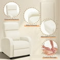 thumbnail image 2 of Homall Massage Recliner Chair with Padded Seat Corduroy Electric Ergonomic Adjustable Power Recliner Chair for Living Room Bedroom ,Beige, 2 of 7