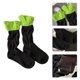 thumbnail image 2 of Calcetines finos de malla para mujer, medias de estilo Harajuku con bloques de colores neón, ribete con volantes, retales, fruncidas, holgadas, elásticas, medias de burbuja de tubo, 2 of 4