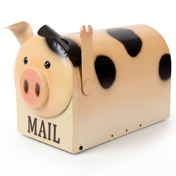 Made Easy Kit Metal Mailbox Animal Design - Fast Straight Forward Post Mounting Bracket Install - Durable All Weather Rust Resistant - Letters, Mail, Small Packages
