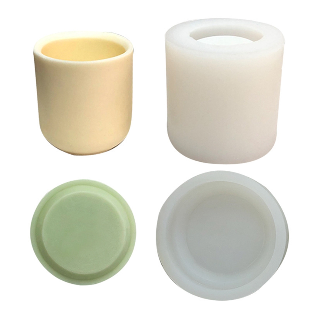 DIY Casting Mold Cylinder Candle Mold, Cylinder Silicone Crafts Mould, 3D Geometric Candle Mold Candle Decorations Tools
