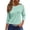 1# Mint Green, variant on 3/4 Length Sleeve Womens Tops 2026 Summer Fashion Crew Neck Cute Tunic Tops Basic Tees Blouses Loose Fit Pullover White 3XL