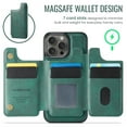 thumbnail image 3 of Dteck for iPhone 16 Pro Magnetic Case with Detachable Wallet Card Holder, Compatible with MagSafe, RFID Blocking Credit Slots Kickstand Shockproof Phone Cover for Women Men,Green, 3 of 6