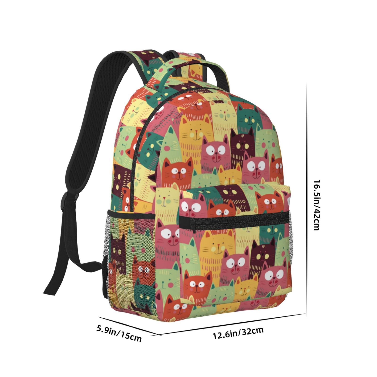 Xecao Cute Cartoon Cat Travel Backpack: A spacious, stylish computer backpack ideal for men and women, perfect for college, school, or daily travels