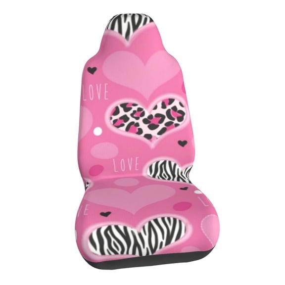 Pink And Black Zebra Print Car Seat Covers Stretch Car Seat Protectors Universal Fit