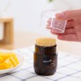 thumbnail image 3 of Resina Bud Holder Toothpick Case Hisopo Caja Dispensador De Especias Shaker Inicio Cocina Decoración Gadget marrón BLESIY Sostenedor del palillo de dientes, 3 of 8