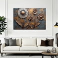 thumbnail image 2 of Flower Canvas Art Flower Picture Bathroom Wall Decor Fraemd Floral Painting Vintage Artwork for Living Room Office Home Decoration Gallery Wrapped Ready to Hang(Flower-3,12.00"x18.00"), 2 of 6