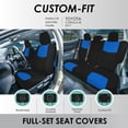 thumbnail image 2 of For 2014-2019 Toyota Corolla S,SE,LE (NOT FIT XSE) FH Group Ultraflex  Neoprene Custom Fit Car Seat Covers - Blue Full Set, 2 of 5