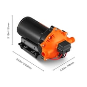 BENTISM 12V Water Pressure Diaphragm Pump, 70 PSI (40-100 PSI Adjustable) Self-Priming Pump 5.5 GPM Boat RV, 216W